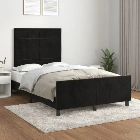 Bed frame with black velvet headboard 120x200 cm by vidaXL, Beds and slatted bases - Ref: Foro24-3125747, Price: 172,63 €, Di...