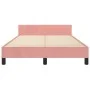 Pink velvet bed frame with headboard 120x200 cm by vidaXL, Beds and slatted bases - Ref: Foro24-3125933, Price: 208,08 €, Dis...