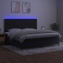 Cama box spring colchón y LED terciopelo negro 200x200 cm de vidaXL, Camas y somieres - Ref: Foro24-3136145, Precio: 632,72 €