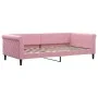 Rosafarbenes Samtschlafsofa 100x200 cm von vidaXL, Betten und Lattenroste - Ref: Foro24-354254, Preis: 191,23 €, Rabatt: %