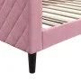 Pink velvet sofa bed 100x200 cm by vidaXL, Beds and slatted bases - Ref: Foro24-354254, Price: 194,07 €, Discount: %