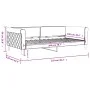 Rosafarbenes Samtschlafsofa 100x200 cm von vidaXL, Betten und Lattenroste - Ref: Foro24-354254, Preis: 191,23 €, Rabatt: %