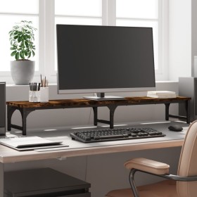 Support screen made of smoked oak wood, 105x23x15.5 cm by vidaXL, Computer bases and risers - Ref: Foro24-834012, Price: 31,5...
