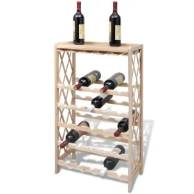 Wine rack with shelves for 25 bottles solid fir wood by vidaXL, Wine racks - Ref: Foro24-241068, Price: 50,94 €, Discount: %