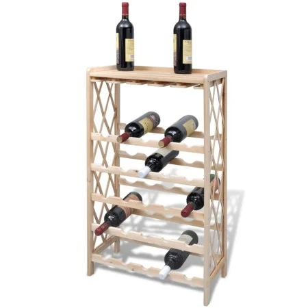 Botellero con estantes para 25 botellas madera maciza abeto de vidaXL, Botelleros - Ref: Foro24-241068, Precio: 50,94 €, Desc...
