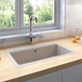 Fregadero de cocina Beige 79 x 50 x 31 cm granito