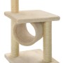 Rascador para gatos con poste rascador de sisal 65 cm beige