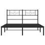 Bettgestell mit schwarzem Metallkopfteil 140x190 cm von vidaXL, Betten und Lattenroste - Ref: Foro24-355267, Preis: 98,52 €, ...