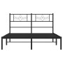 Estructura de cama con cabecero metal negro 140x190 cm de vidaXL, Camas y somieres - Ref: Foro24-355267, Precio: 99,83 €, Des...