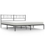 Bed frame with black metal headboard 193x203 cm by vidaXL, Beds and slatted bases - Ref: Foro24-355273, Price: 110,79 €, Disc...