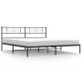 Bettgestell mit schwarzem Metallkopfteil 193x203 cm von vidaXL, Betten und Lattenroste - Ref: Foro24-355273, Preis: 109,19 €,...