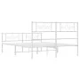 Metal bed frame with headboard and white footboard 140x190 cm by vidaXL, Beds and slatted bases - Ref: Foro24-355334, Price: ...