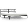Bed frame with black metal headboard 180x200 cm by vidaXL, Beds and slatted bases - Ref: Foro24-355271, Price: 104,16 €, Disc...