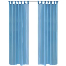 2 Transparent turquoise curtains 140 x 225 cm by vidaXL, Curtains and curtains - Ref: Foro24-130207, Price: 23,99 €, Discount: %