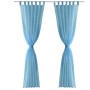 2 transparente türkisfarbene Vorhänge 140 x 225 cm von vidaXL, Vorhänge und Gardinen - Ref: Foro24-130207, Preis: 24,50 €, Ra...