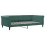 Trundle sofa bed with drawers dark green velvet 100x200 cm by vidaXL, Beds and slatted bases - Ref: Foro24-3197828, Price: 29...