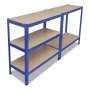 Storage shelving 5 levels blue wood engineering steel by vidaXL, Industrial shelving - Ref: Foro24-141126, Price: 63,43 €, Di...