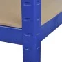Storage shelving 5 levels blue wood engineering steel by vidaXL, Industrial shelving - Ref: Foro24-141126, Price: 63,43 €, Di...
