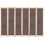 Biombo divisor de 6 paneles de tela marrón 240x170x4 cm de vidaXL, Divisores de ambientes - Ref: Foro24-248182, Precio: 84,99...