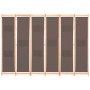 Biombo divisor de 6 paneles de tela marrón 240x170x4 cm de vidaXL, Divisores de ambientes - Ref: Foro24-248182, Precio: 81,05...