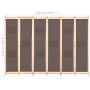 Biombo divisor de 6 paneles de tela marrón 240x170x4 cm de vidaXL, Divisores de ambientes - Ref: Foro24-248182, Precio: 81,05...