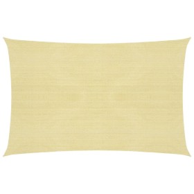 Toldo de vela beige HDPE 160 g/m² 3,5x5 m