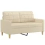 3-piece sofa set with cream fabric cushions by vidaXL, Sofas - Ref: Foro24-3201284, Price: 428,38 €, Discount: %
