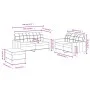 3-piece sofa set with cream fabric cushions by vidaXL, Sofas - Ref: Foro24-3201284, Price: 428,38 €, Discount: %