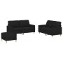 3-piece sofa set with black fabric cushions by vidaXL, Sofas - Ref: Foro24-3201286, Price: 423,12 €, Discount: %