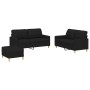 Set Sofas mit Kissen 3 Stück schwarzer Stoff von vidaXL, Sofas - Ref: Foro24-3201286, Preis: 444,29 €, Rabatt: %