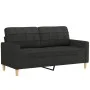 3-piece sofa set with black fabric cushions by vidaXL, Sofas - Ref: Foro24-3201286, Price: 423,12 €, Discount: %