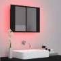 Badezimmer-Spiegelschrank mit LED-Licht Acryl schwarz 60x12x45 cm von vidaXL, Badezimmerwaschtische - Ref: Foro24-804957, Pre...