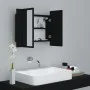Badezimmer-Spiegelschrank mit LED-Licht Acryl schwarz 60x12x45 cm von vidaXL, Badezimmerwaschtische - Ref: Foro24-804957, Pre...