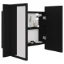 Badezimmer-Spiegelschrank mit LED-Licht Acryl schwarz 60x12x45 cm von vidaXL, Badezimmerwaschtische - Ref: Foro24-804957, Pre...