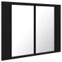 Badezimmer-Spiegelschrank mit LED-Licht Acryl schwarz 60x12x45 cm von vidaXL, Badezimmerwaschtische - Ref: Foro24-804957, Pre...