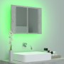 Armario espejo baño luz LED acrílico gris hormigón 60x12x45 cm de vidaXL, Tocadores de baño - Ref: Foro24-804960, Precio: 46,...