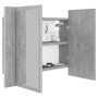 Armario espejo baño luz LED acrílico gris hormigón 60x12x45 cm de vidaXL, Tocadores de baño - Ref: Foro24-804960, Precio: 46,...