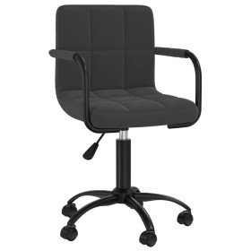 Silla de comedor giratoria de terciopelo negro Silla de comedor giratoria de terciopelo negro