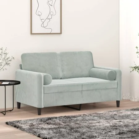Cojines decorativos 2 uds terciopelo gris claro Ø15x50 cm de vidaXL, Cojines - Ref: Foro24-349509, Precio: 25,66 €, Descuento: %