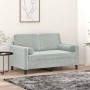 Decorative cushions 2 units light gray velvet Ø15x50 cm by vidaXL, Cushions - Ref: Foro24-349509, Price: 25,59 €, Discount: %