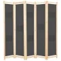 Raumteiler mit 5 grauen Stoffpaneelen, 200x170x4 cm. von vidaXL, Raumteiler - Ref: Foro24-248177, Preis: 72,21 €, Rabatt: %