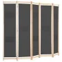 Biombo divisor 5 paneles de tela gris 200x170x4 cm by vidaXL, Room dividers - Ref: Foro24-248177, Price: 71,60 €, Discount: %