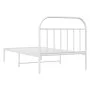 Metal bed frame with white headboard 100x190 cm by vidaXL, Beds and slatted bases - Ref: Foro24-353678, Price: 68,72 €, Disco...
