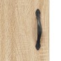 Aparador alto madera contrachapada color roble 69,5x34x180 cm