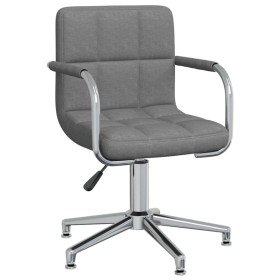 Silla de comedor giratoria tela gris claro Silla de comedor giratoria tela gris claro