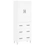 Hohes Sideboard Sperrholz weiß 69,5x34x180 cm von vidaXL, Sideboards - Ref: Foro24-3198081, Preis: 169,19 €, Rabatt: %