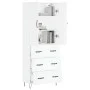 Hohes Sideboard Sperrholz weiß 69,5x34x180 cm von vidaXL, Sideboards - Ref: Foro24-3198081, Preis: 169,19 €, Rabatt: %