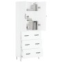 Tall white plywood sideboard 69.5x34x180 cm by vidaXL, Sideboards - Ref: Foro24-3198081, Price: 177,35 €, Discount: %