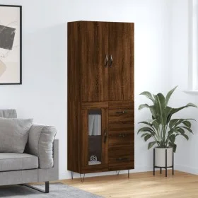 Hohes Sideboard Sperrholz braune Eiche 69,5x34x180 cm von vidaXL, Sideboards - Ref: Foro24-3198104, Preis: 162,91 €, Rabatt: %