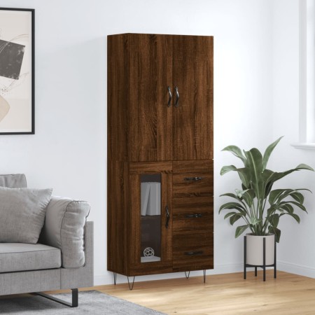 Hohes Sideboard Sperrholz braune Eiche 69,5x34x180 cm von vidaXL, Sideboards - Ref: Foro24-3198104, Preis: 166,06 €, Rabatt: %